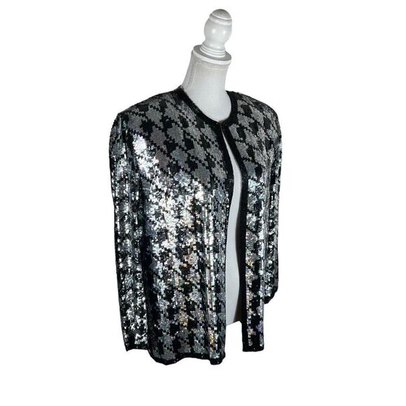 Vintage Fred Hayman Giorgio Beverly Hills Heavily Sequined Open Jacket - Picture 7 of 8
